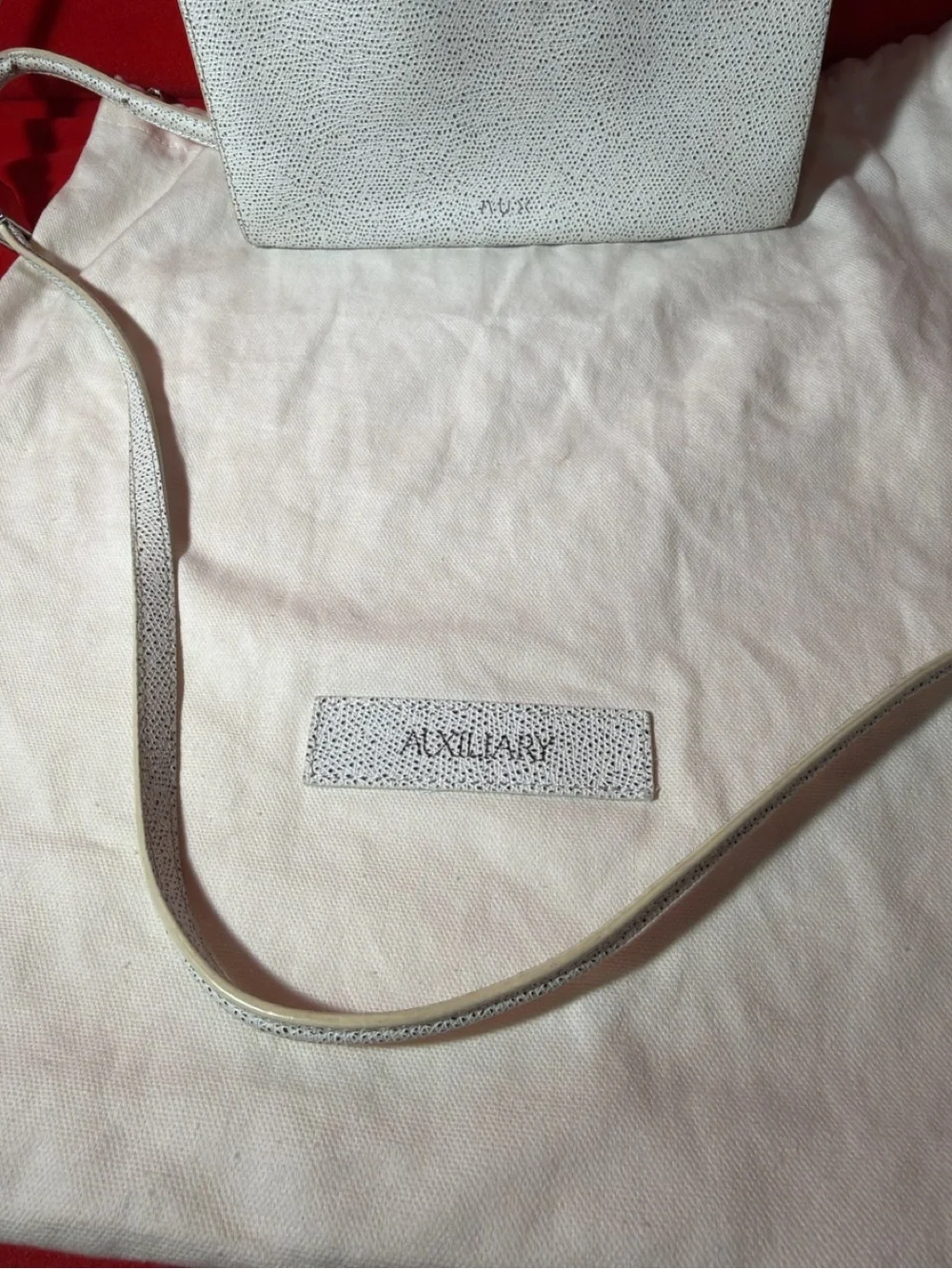 White Pebbles Leather Bag Aritzia Auxiliary - Sleek Everyday Shoulder Purse